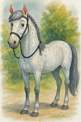 Bild 14 - Schimmelhengst Tristan