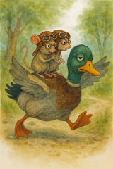 Bild 47 - Gustav mit Mio und Pio starten zu einer Flugreise