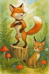 Bild 48 - Fuchs Lothar vom Hocksloch und Luchsin Lava