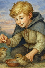 Bild 56 - Johannes und die Spatzen Fridolin und Sparky