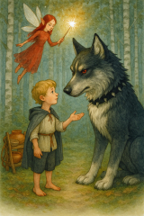 Bild 57 - Johannes, Waldfee Regina und Wolfshund Banjo