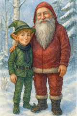 Bild 61 - Morgel und der Weihnachtsmann im Morgelwald.