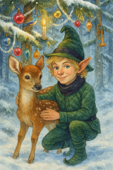 Bild 62 - Morgel und das Rehkitz im Morgelwald.