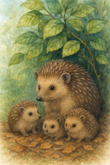 Bild 95 - Eine Igelfamilie