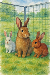 Bild 112 - Die Kaninchen Tipsi, Topsi und Tapsi