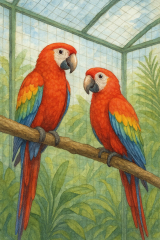 Bild 117 - Die Aras Frau Laber und Herr Tasche